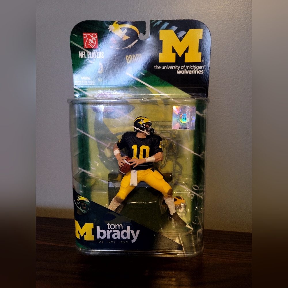 Tom Brady mcfarlane sport figure new Michigan rare